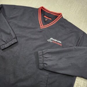 Snap on Racing Jacket Mens XXL Pullover V Neck Windbreaker Auto Shop Mechanic